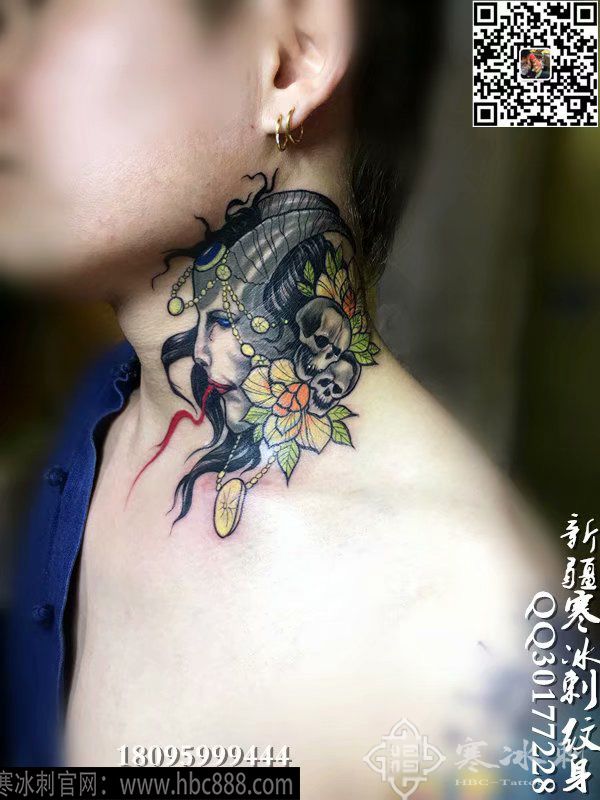 乌鲁木齐脖子纹身(图1)